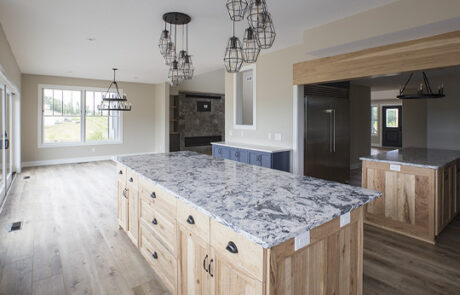 Acreage Home Interior Remodel Kitchen Dual Islands