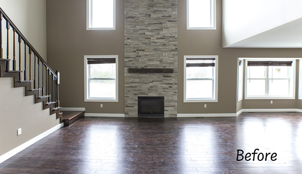 Acreage Home Remodel Interior Main Level Before