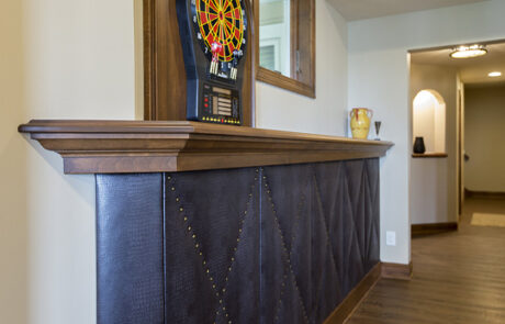 minnesota-basement-finishing-leather-accent-wall Minnesota Basement Finishing Leather Accent Wall