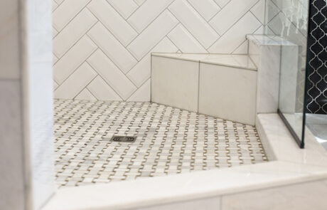 Shower Detail Custom Tile White